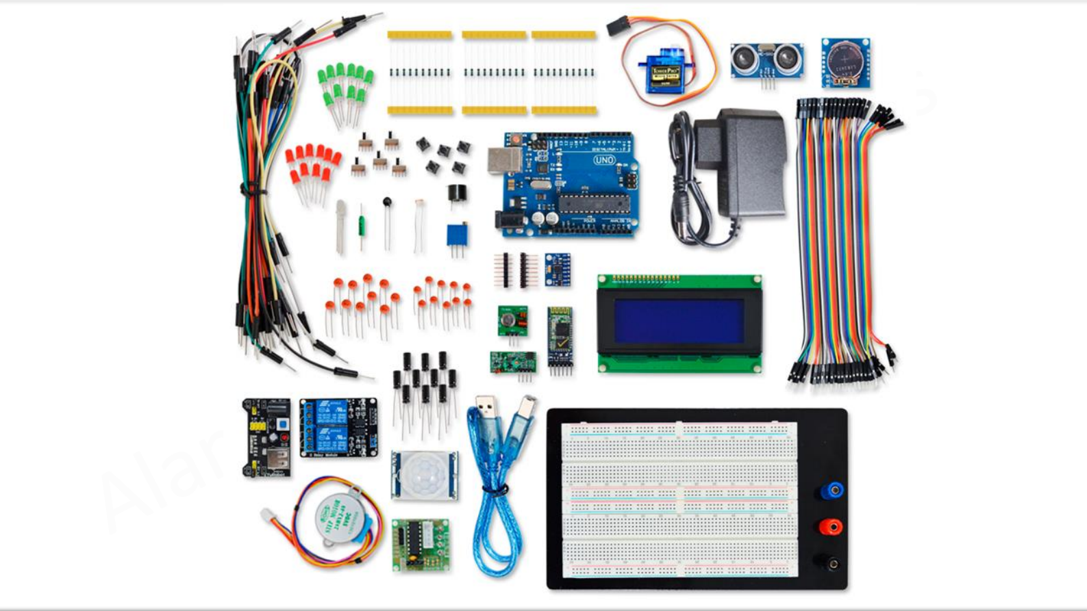 Foto das peças utilizadas no hardware do robo